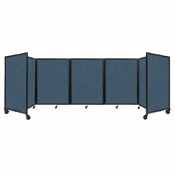 Room Divider 360 Folding Portable Partition 14' x 4' Caribbean Fabric